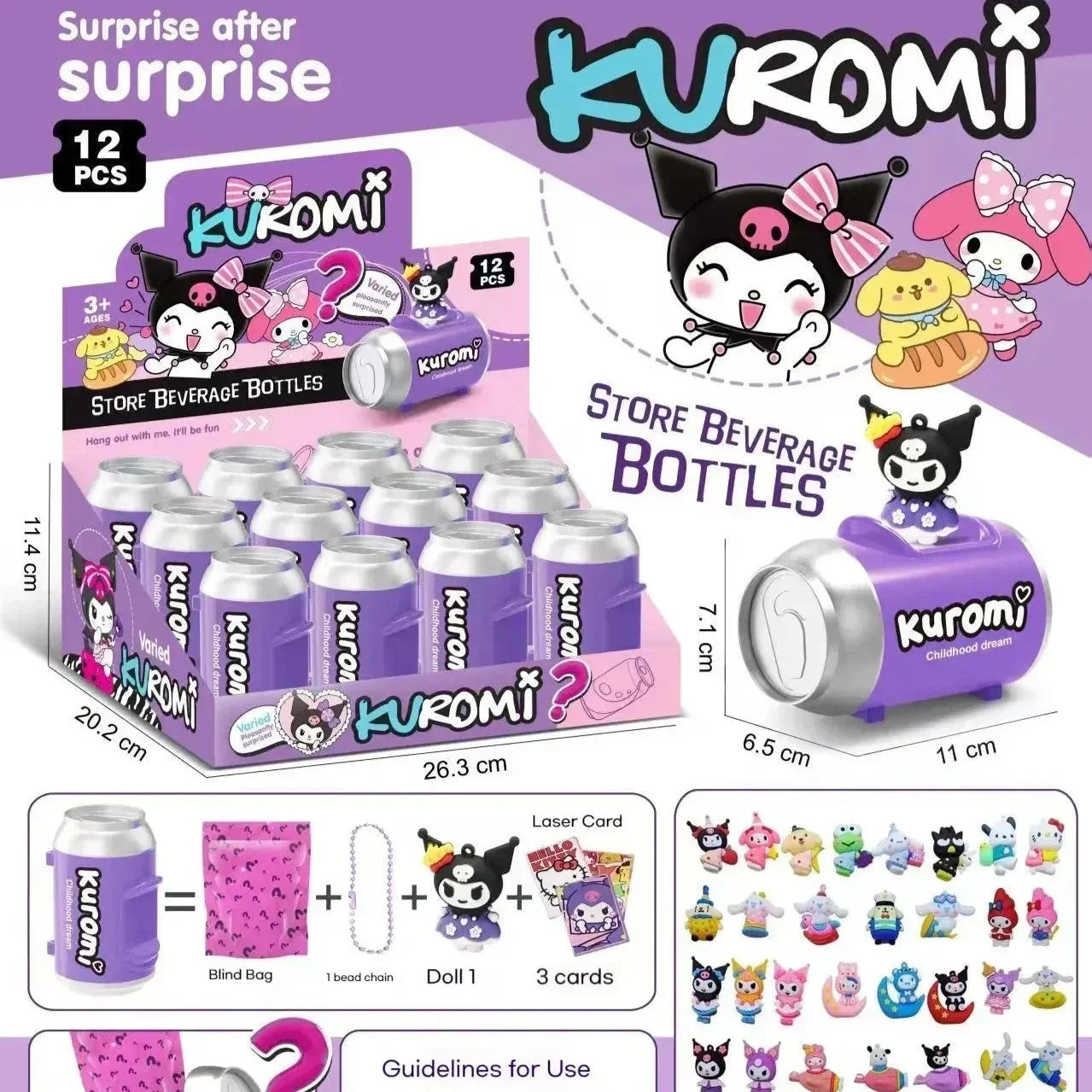 Mix Mania Blind Can Boxes (Set of 12) Purple Action Figure