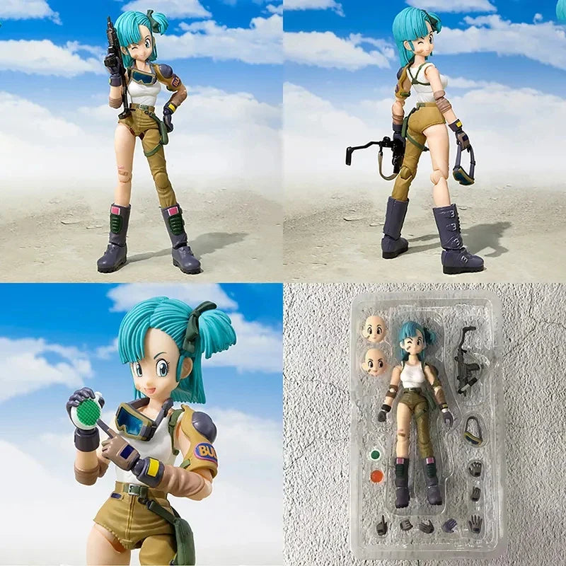 18cm SHF Dragon Ball Figures Bulma's Motorcycle Hoipoi Capsule No. 9 Action Figure PVC Collection Bulma Goku Figurine Model Toys Bulma no box