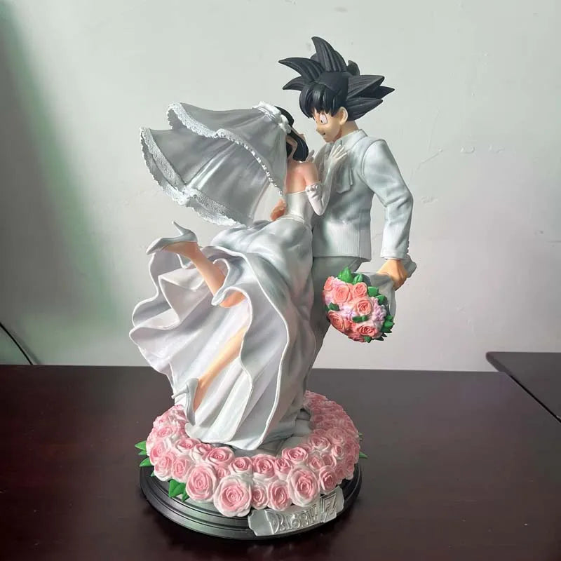 Dragon Ball Z Son Goku Figure Chichi Wedding Version 31CM PVC Figurine Model Toys Statue Collection Ornament Couple Wedding Gift 31cm
