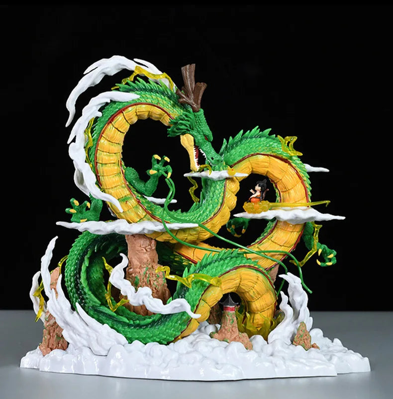 24cm Dragon Ball Anime Figure Shenron Figure Goku And Shenron Figurine Model Pvc Statue Doll Collection Decoration Room Toy Gift