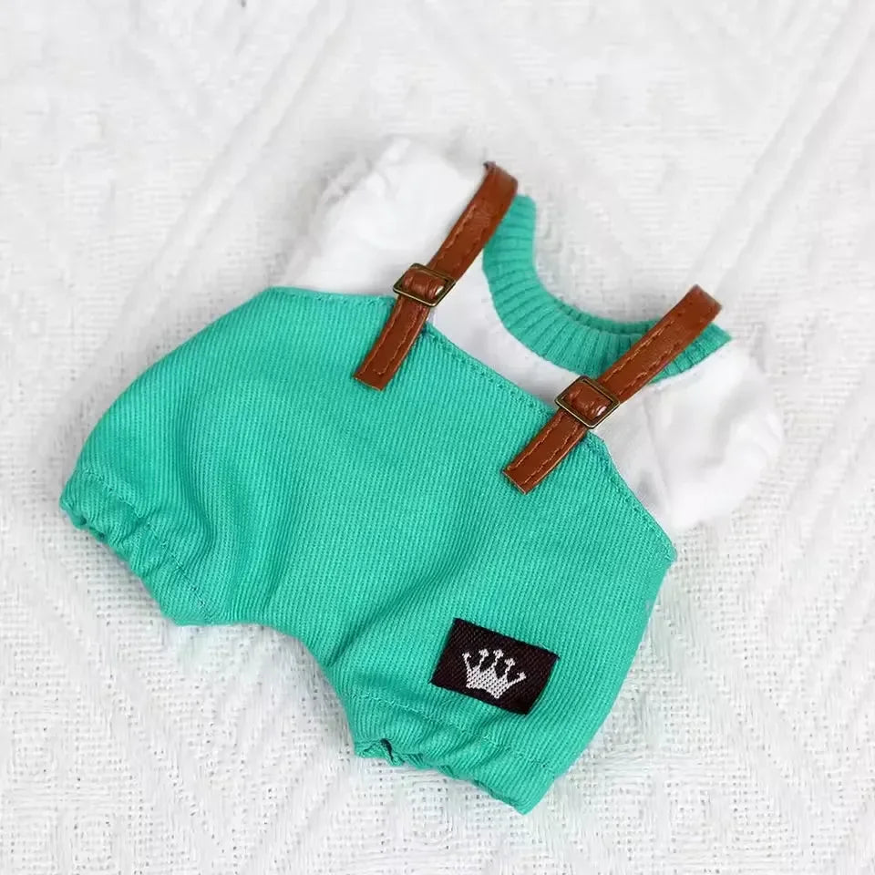 Labubu Adventure Suspenders & Specs Green Doll Outfit