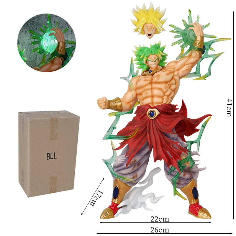 Dragon Ball Z Figurine Super Saiyan Anime Model GK Dragonball Broly SSJ2 SSJ Action Figure Statue Collection Toys DBZ Figma Doll 41cm broly