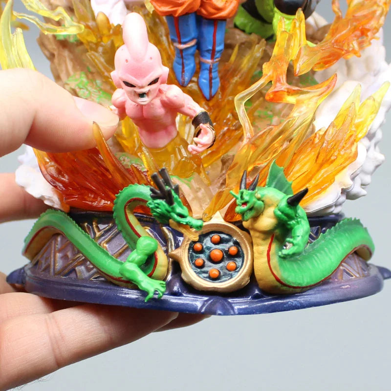 Dragon Ball Figure Son Goku Anime Figurine 23cm Super Saiyan Goku Statue Shenron Frieza Buu Cell Models Collectble Toys Gifts Gk