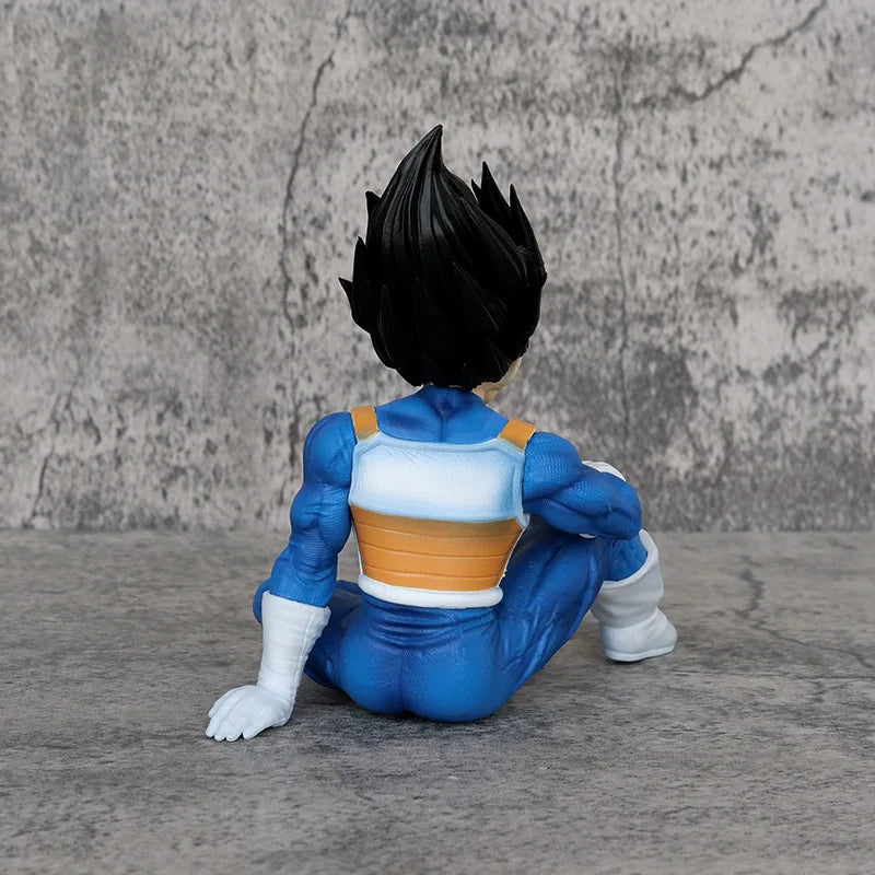 15cm Special Price Bag Dragon Ball Seated Vegeta Model Figure Super Saiyan Prince Animation Model Peripheral Desktop Ornaments