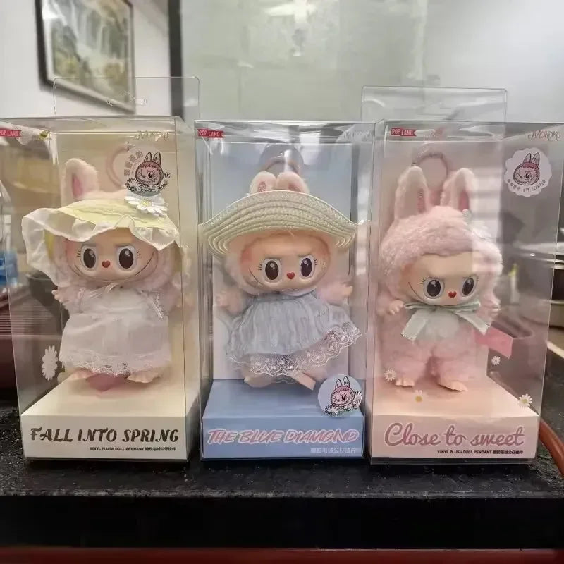 Labubu Mokoko Spring Diamond Sweet Pendant Plush Keychain