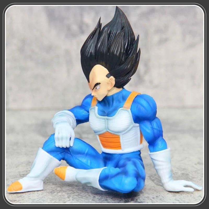 15cm Special Price Bag Dragon Ball Seated Vegeta Model Figure Super Saiyan Prince Animation Model Peripheral Desktop Ornaments
