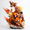 27cm Dragon Ball Anime Figures Goku Gohan Super Saiyan Super 3 Shenron Father And Son Three People Model Statue Toy Birthday Gif No box