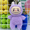 Labubu Monsters Cosplay Plush Pendant Purple Plush Keychain