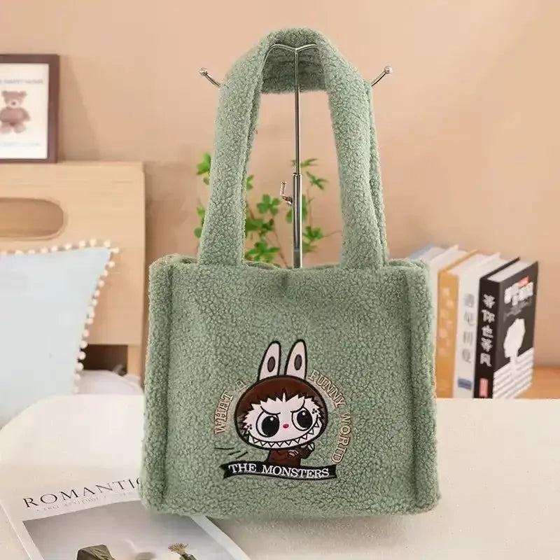 Laboobu Travel Comfort Shoulder Bag Green Plush Bag