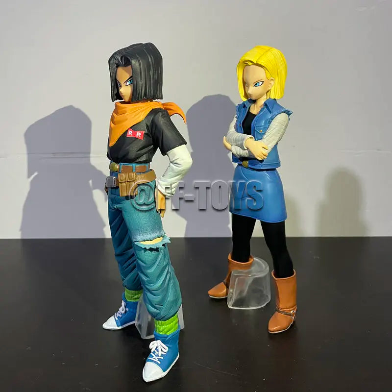 24CM Anime Dragon Ball Z Android 17 18 Figure Android 18 PVC Action Figures Collection Model Toys for Children Christmas Gifts Action figure