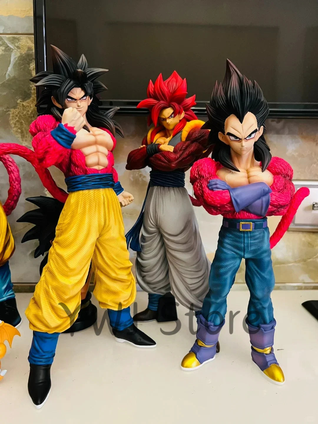 Dragon Ball Super Saiyan 4 Goku Vegeta Gogeta Ssj4 Pvc Statue Action Figures Anime Figure Model Dolls Collection Kids Toys Gifts dragon ball ssj4 figure