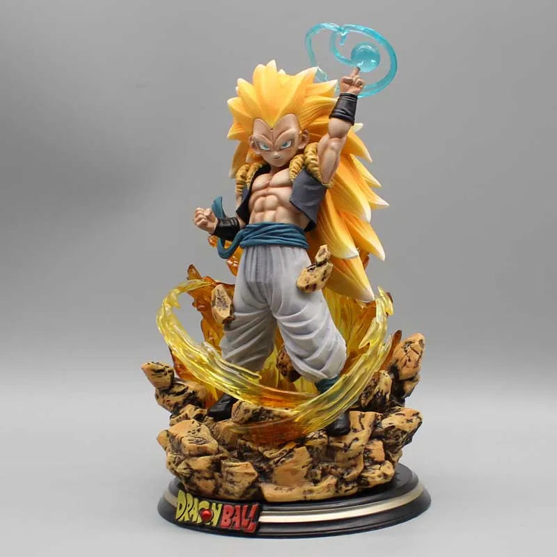Dragon Ball Z Gotenks Figures Sjj3 Gotenks Anime Figures Super Saiyan Gk Statue Figurine 22cm Pvc Model Doll Collectible Toy Gif
