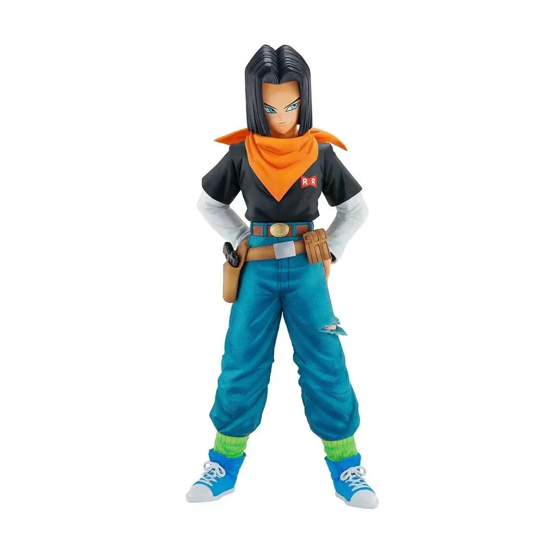 24CM Anime Dragon Ball Z Android 17 18 Figure Android 18 PVC Action Figures Collection Model Toys for Children Christmas Gifts Action figure Android 17 With box