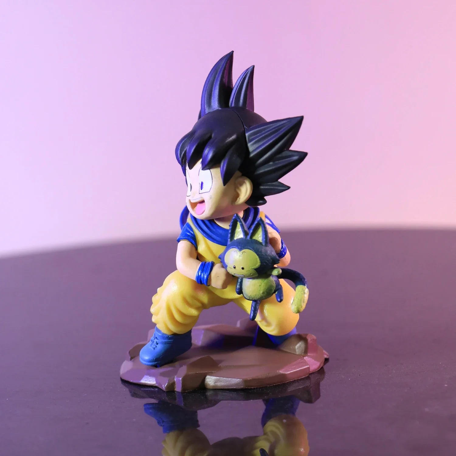 Anime Dragon Ball Q Version Figures Childhood Goku Holding Poole PVC 10cm Collection Model Toys as Decorative Gifts