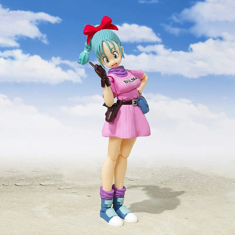 18cm SHF Dragon Ball Figures Bulma's Motorcycle Hoipoi Capsule No. 9 Action Figure PVC Collection Bulma Goku Figurine Model Toys