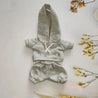 Handmade Cozy Hoodie Joggers Labubu Outfit Light Gray Doll Outfit