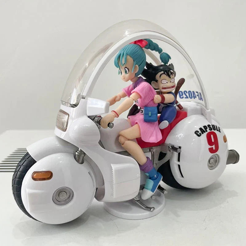 18cm SHF Dragon Ball Figures Bulma's Motorcycle Hoipoi Capsule No. 9 Action Figure PVC Collection Bulma Goku Figurine Model Toys