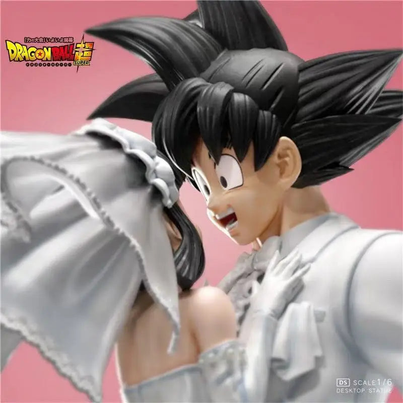 31CM Dragon Ball Z Son Goku Figure Chichi Wedding Version PVC Figurine Model Statue Toys Collection Ornament Couple Wedding Gift