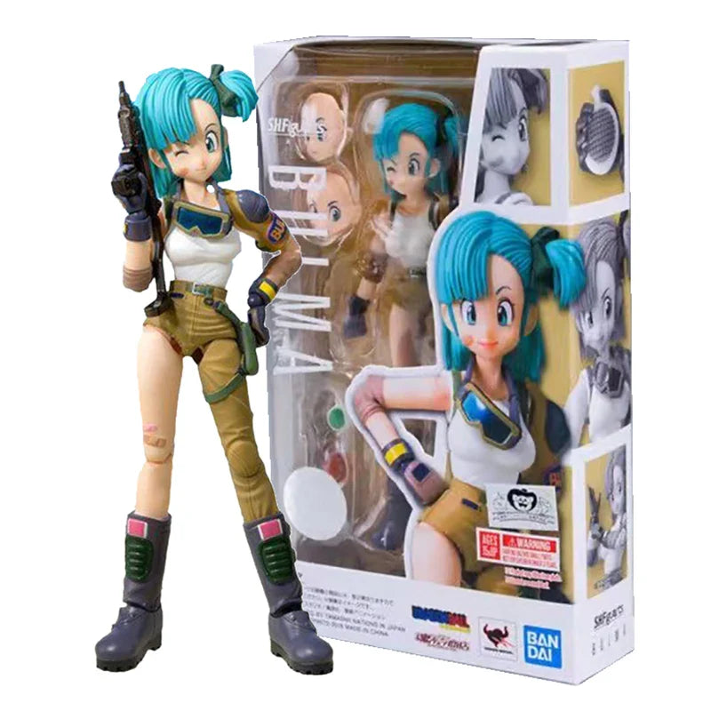 18cm SHF Dragon Ball Figures Bulma's Motorcycle Hoipoi Capsule No. 9 Action Figure PVC Collection Bulma Goku Figurine Model Toys