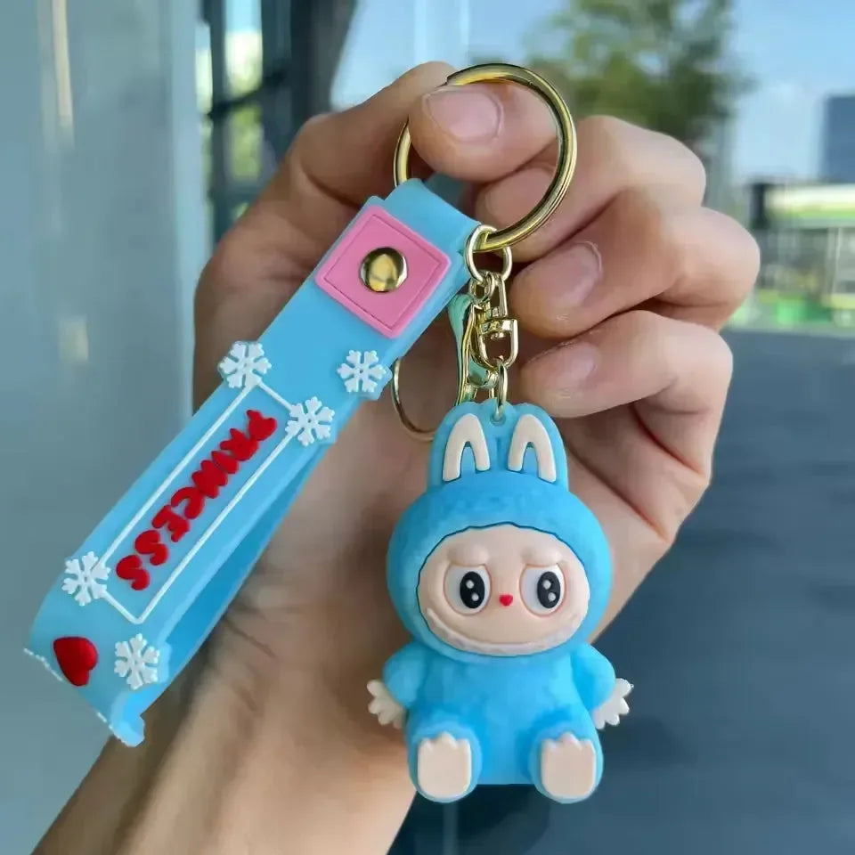 Princess Perch Labubu 3D Keychain Blue 3D Keychain
