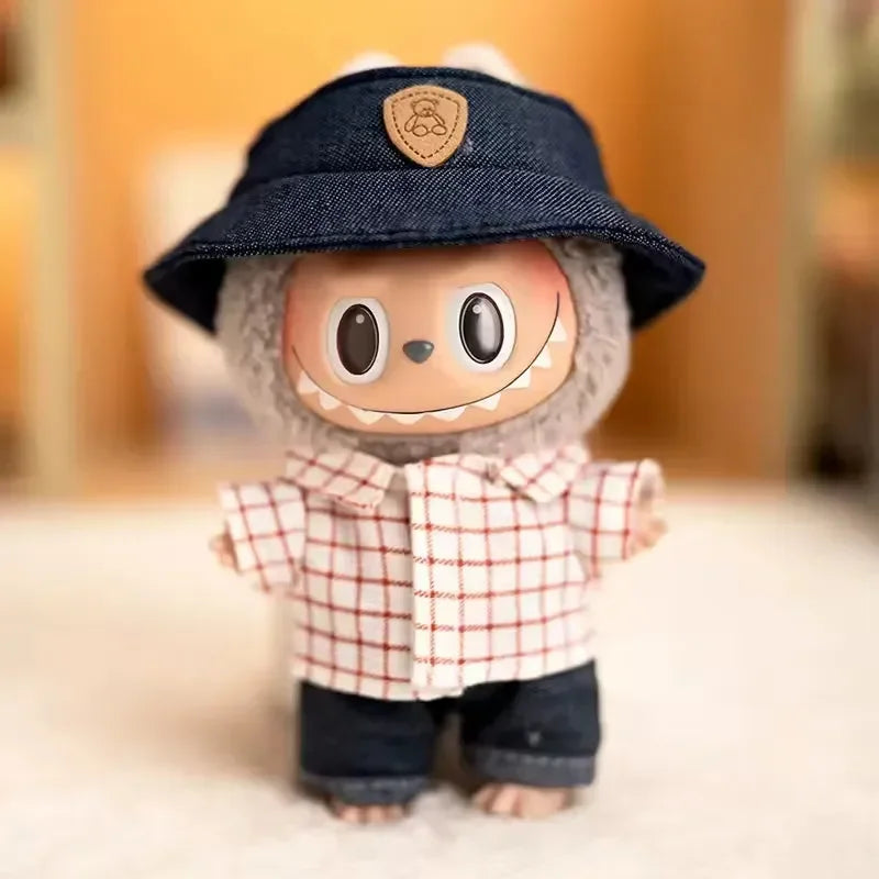 Labubu Hat, Shirt & Jeans Style Sets Doll Outfit