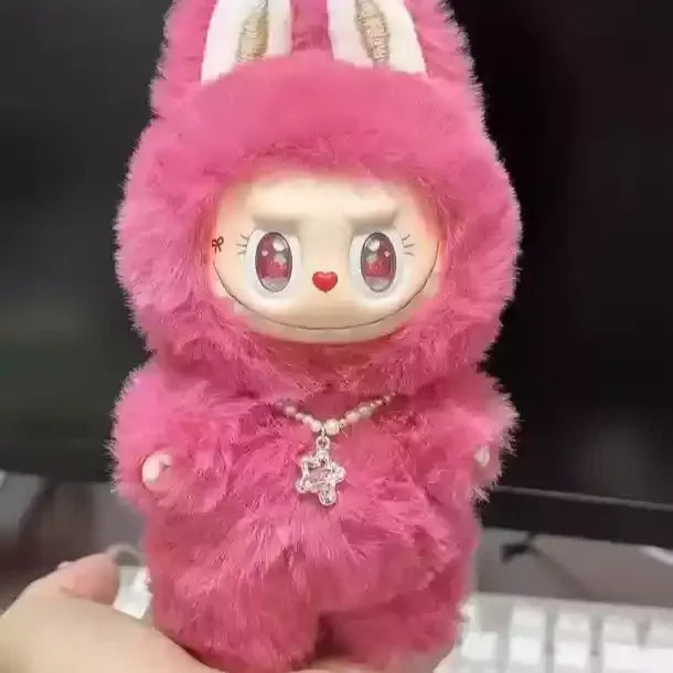 Labubu Zimomo Strawberry Edition Doll Style 2 Plush Keychain