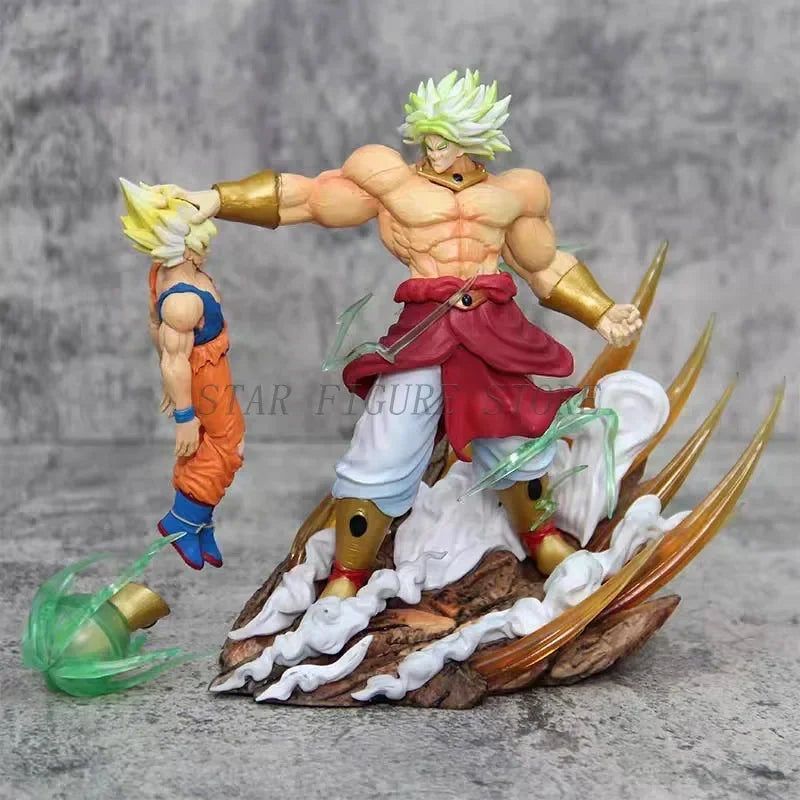 Gk Dragon Ball Action Figure Broly vs Son Goku Figure Statue PVC Collection Ornaments Anime Broli Goku Figurine Model Toys Gifts no box