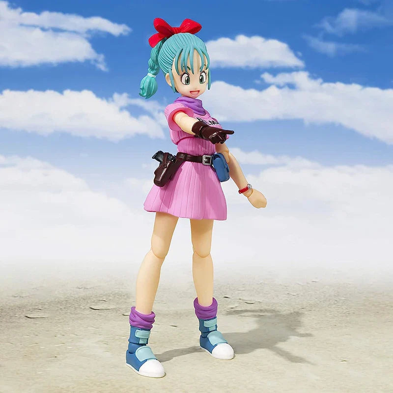 18cm SHF Dragon Ball Figures Bulma's Motorcycle Hoipoi Capsule No. 9 Action Figure PVC Collection Bulma Goku Figurine Model Toys