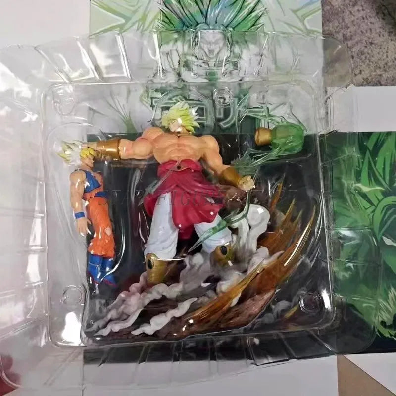 Gk Dragon Ball Action Figure Broly vs Son Goku Figure Statue PVC Collection Ornaments Anime Broli Goku Figurine Model Toys Gifts