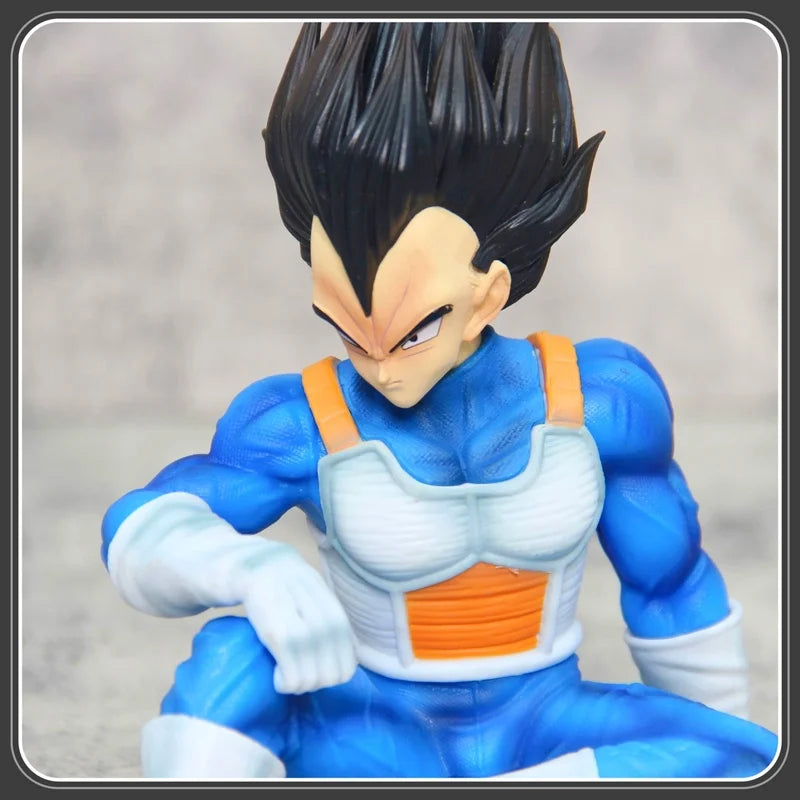 15cm Special Price Bag Dragon Ball Seated Vegeta Model Figure Super Saiyan Prince Animation Model Peripheral Desktop Ornaments