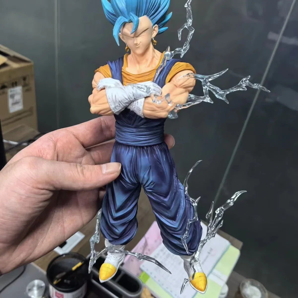 Dragon Ball Vegetto Figure Replace Arms Vegetto Blue Super Saiyan 4 Action Figure Gk Statue Collection Model Toys Gifts