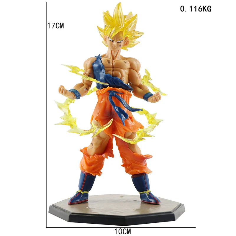 Anime Dragon Ball Son Goku Super Saiyan Figure 17cm/6.69in Goku DBZ Action Figure Model Gifts Collectible Figurines for Kids