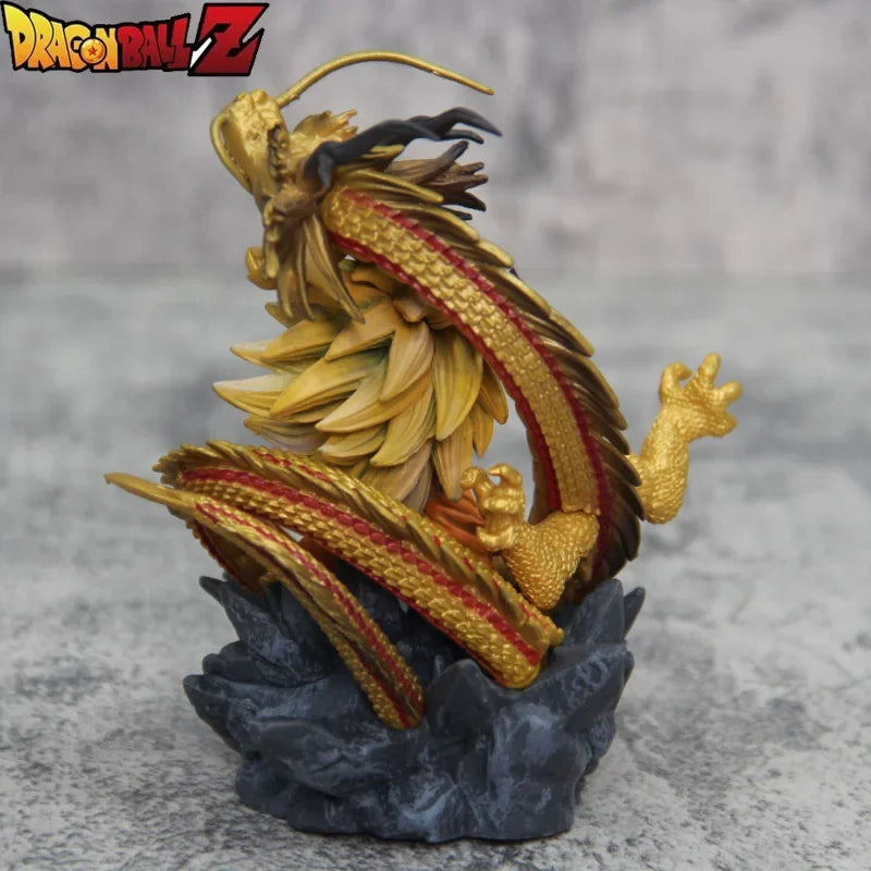 14cm Q Version Dragon Ball Z Figure Ssj3 Goku Action Figures Dragon Fist Explosion PVC GK Statue Collectible Model Toys