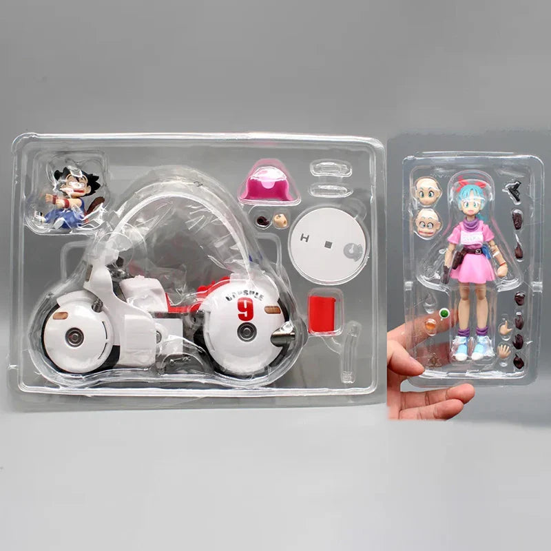 18cm SHF Dragon Ball Figures Bulma's Motorcycle Hoipoi Capsule No. 9 Action Figure PVC Collection Bulma Goku Figurine Model Toys Motor Bulma no box