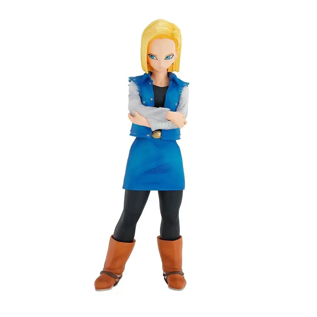 24CM Anime Dragon Ball Z Android 17 18 Figure Android 18 PVC Action Figures Collection Model Toys for Children Christmas Gifts Action figure Android 18 No box