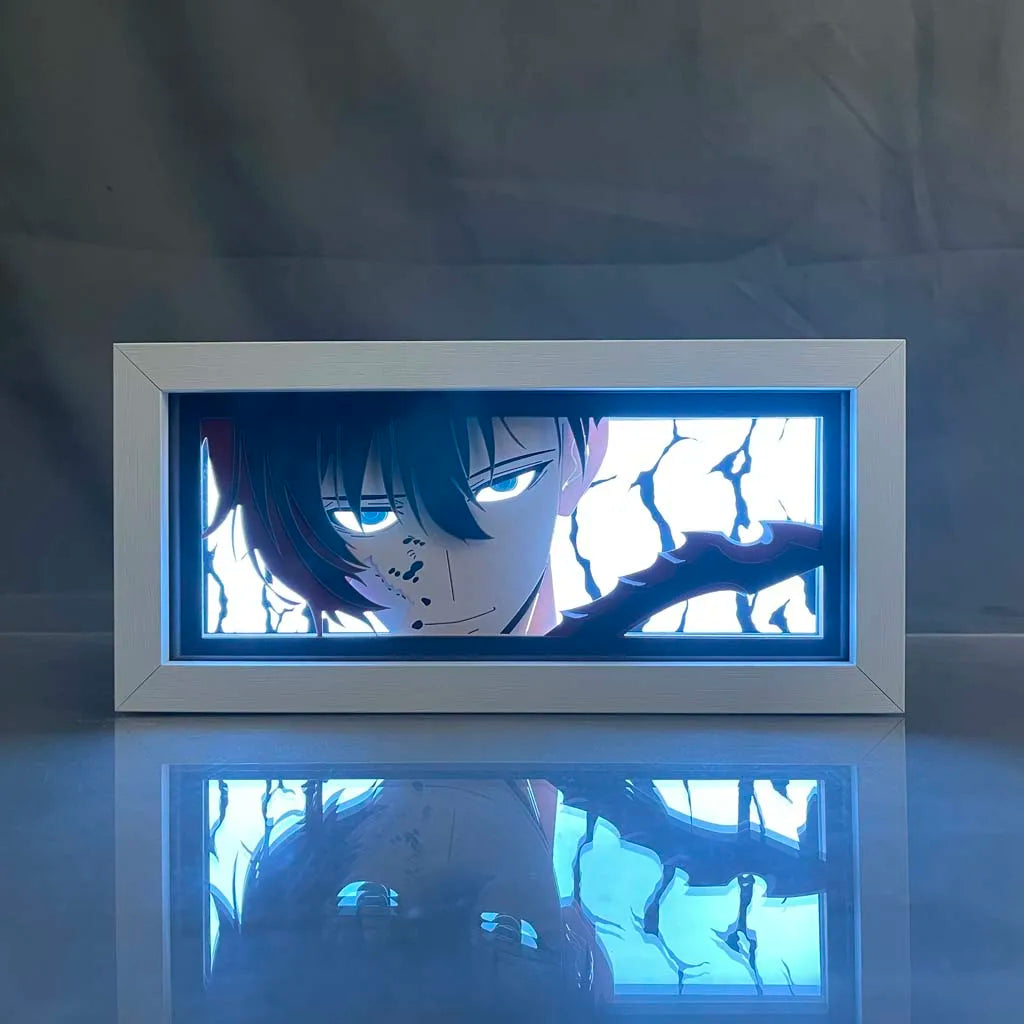 Anime Sung Jin Woo RGB Light Box Decor White