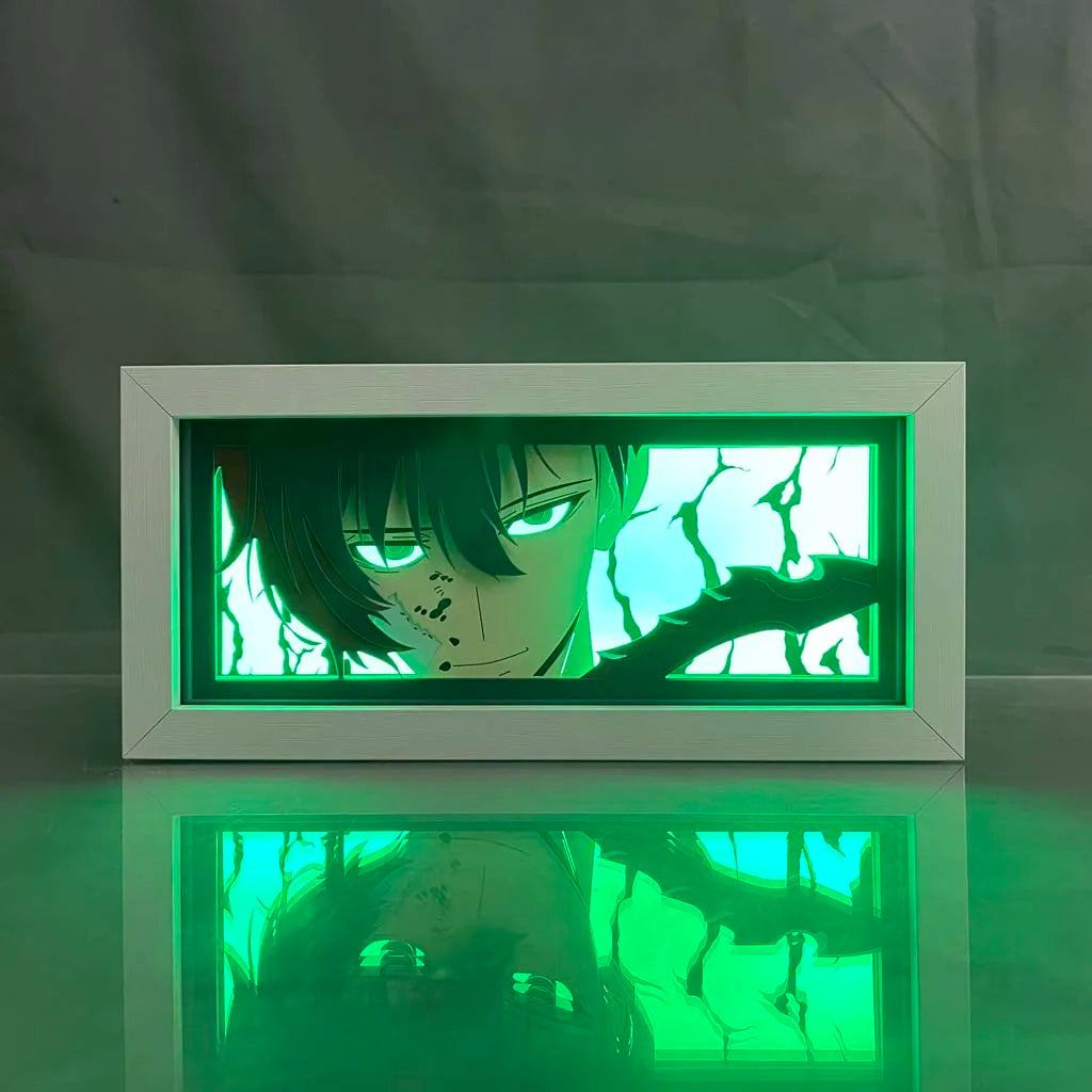 Anime Sung Jin Woo RGB Light Box Decor Green