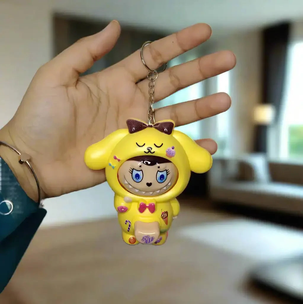 Labuboo x Sanliou Face Change Keychain Yellow Expression Keychain