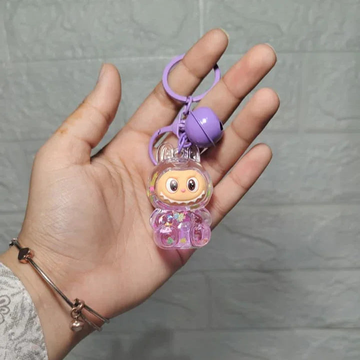 Labuboo Crystal Cascade Keychain Purple Liquid Keychain