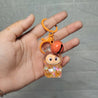 Labuboo Crystal Cascade Keychain Orange Liquid Keychain