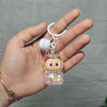 Labuboo Crystal Cascade Keychain White Liquid Keychain