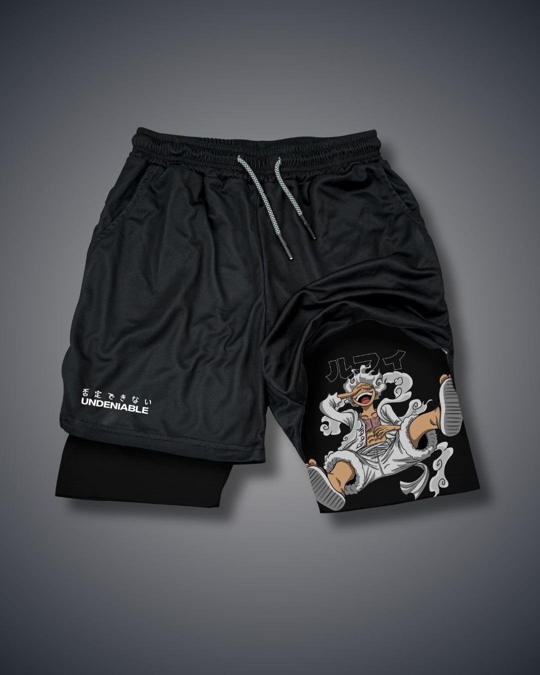 One Piece White Luffy Performance Shorts Black Performance shorts