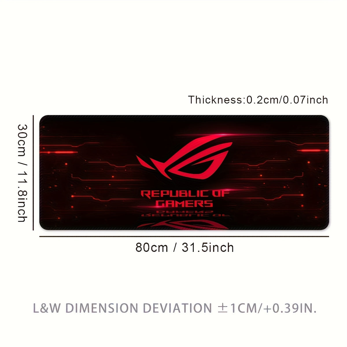 [Gaming Mouse Pad] Red Eye Extra-Large Gaming Mouse Pad - Thick Non-Slip Rubber Desk Mat with Precision Stitched Edges, Washable Surface - Ideal for Gamers & Office Use, Durable Computer Accessory, Large Mouse Pads for Desk, Bold Logo Design