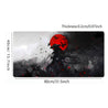 [Vibrant Gaming Mouse Pad] Vibrant Red 1pc Japanese Samurai Anime Large Gaming Mouse Pad & Desk Mat | Anti-Slip Rubber Base, Stitched Edges, Durable Construction, Extended Mousepad for PC Gaming, Home Office Desk, Computer Workspace 31.5" x 15.7" (80x40cm)