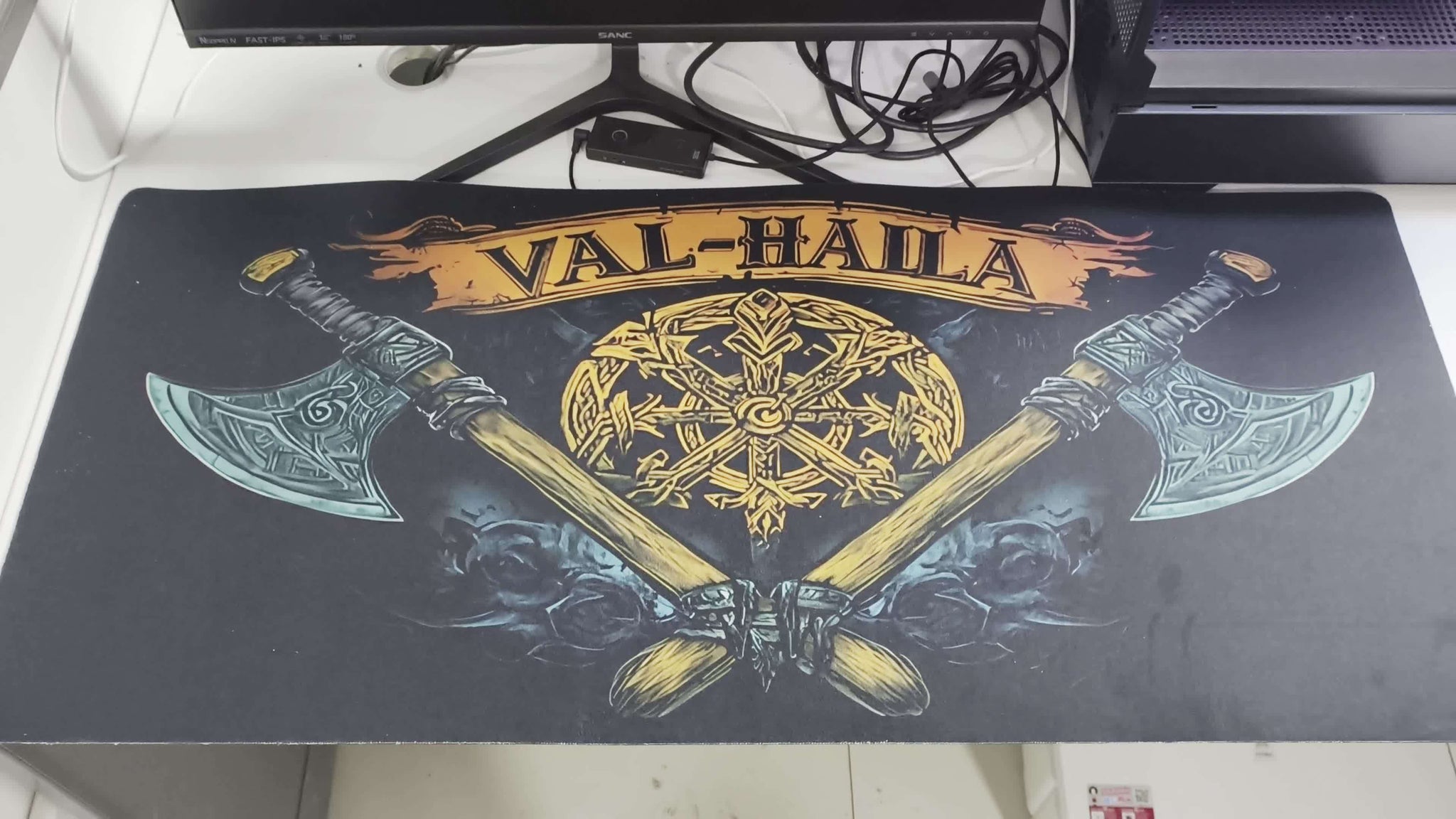 Retro Viking_1 Digital Printing Mouse Pad Computer Keyboard Pad Large Rubber Base Mouse Pad Game Accessories Office Computer PC Birthday Gift Game Player Laptop Light Luxury Desk Pad