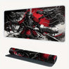 Large Mouse Pad, White Ukiyo-e Style Sports Car Gaming Desk Mat 89.92 x 39.88cm with Non-Slip Rubber Base, Extended Keyboard and Mouse Pad