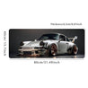1pc Large Rubber Gaming Mouse Pad with High-End Car Design, Non-Slip Desk Mat for Keyboard and Mouse, Durable PC Accessory for Office and Home Use 31.4*15.7inch(80X40cm)