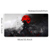 [Vibrant Gaming Mouse Pad] Vibrant Red 1pc Japanese Samurai Anime Large Gaming Mouse Pad & Desk Mat | Anti-Slip Rubber Base, Stitched Edges, Durable Construction, Extended Mousepad for PC Gaming, Home Office Desk, Computer Workspace 35.4" x 15.7" (90x40cm)