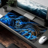 [Fantasy Gaming Mouse Pad] Large Fantasy-Themed Grim Reaper Skull Gaming Mouse Pad | Non-Slip Rubber Base, Smooth Surface for Office, Laptop, or Gaming Setup, Blue Flames & Dark Hooded Figure