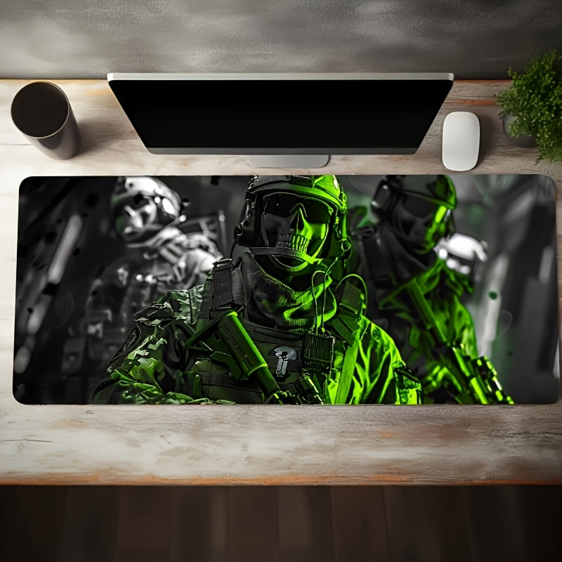 Extra-Large Special Forces Gaming Mouse Pad - Rubber Base Desk Mat with Stitched Edges, Desk Mat for Office & Gaming, Oblong Keyboard Pad for Home, School, Office, Esports